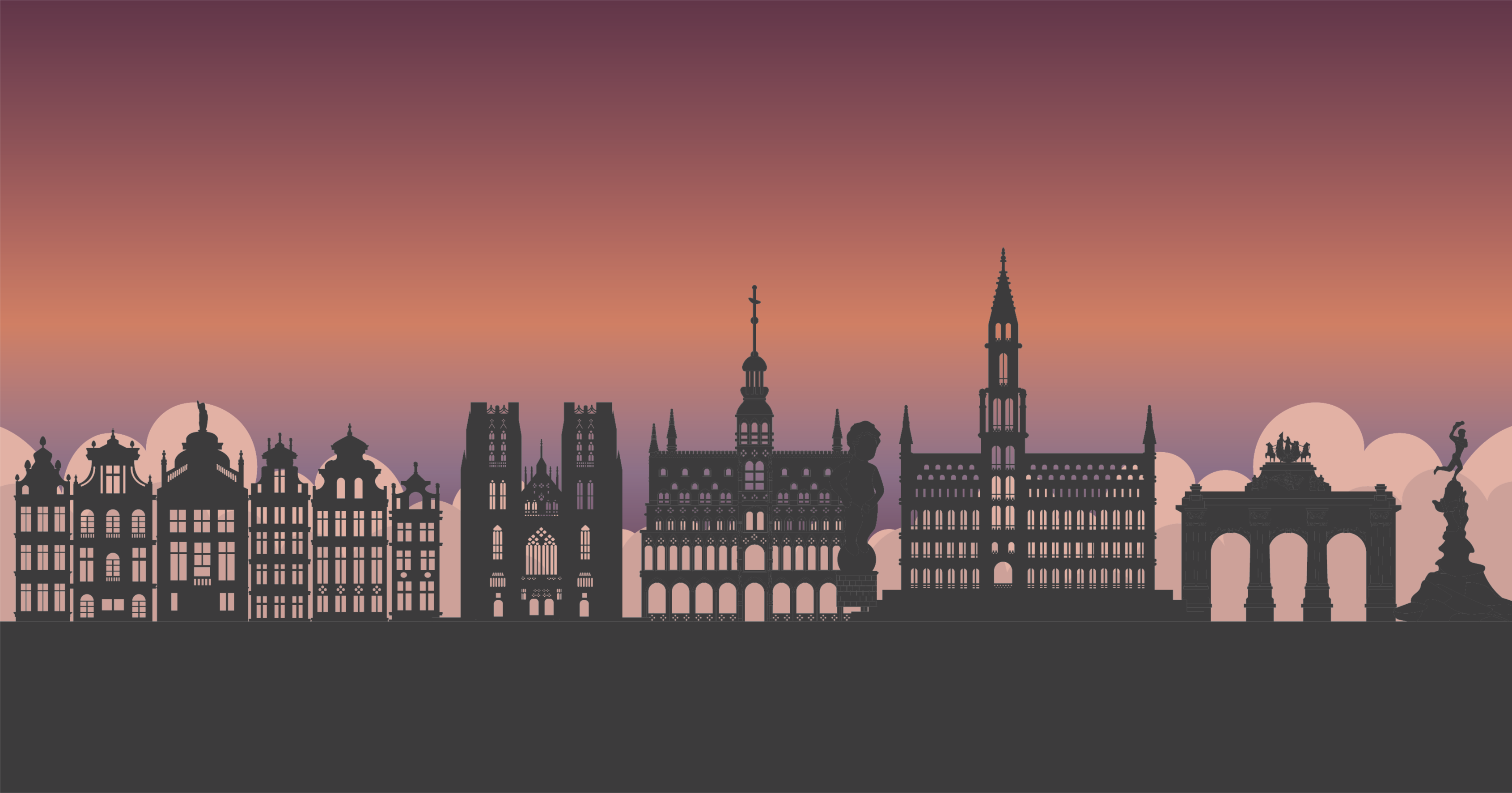 Vinylteppich modern Brüsseler illustration - TenStickers