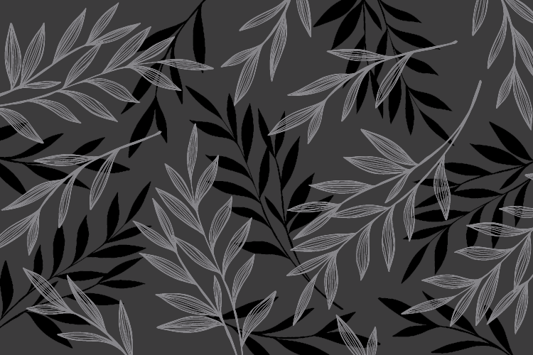 Vinyl Teppich Blumen belaubte silhouette - TenStickers