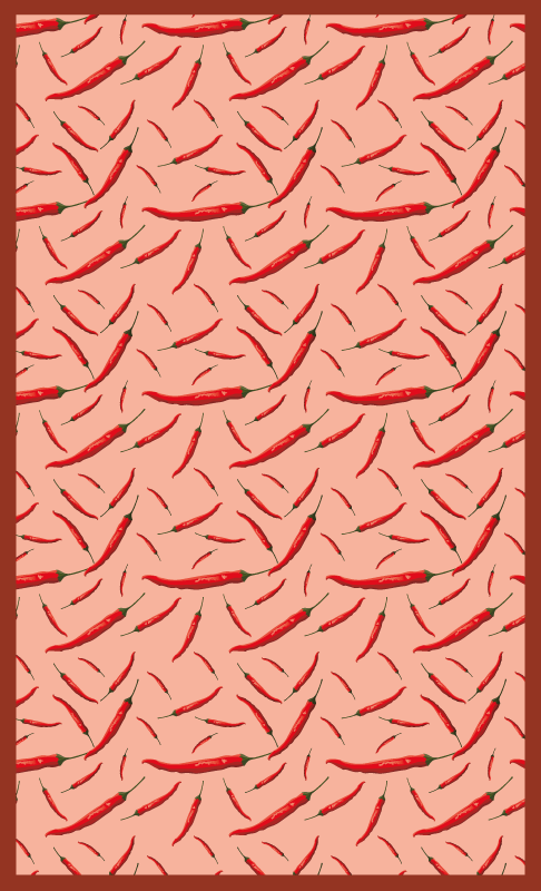 Vinylteppich Holz Chili ein paar paprika - TenStickers