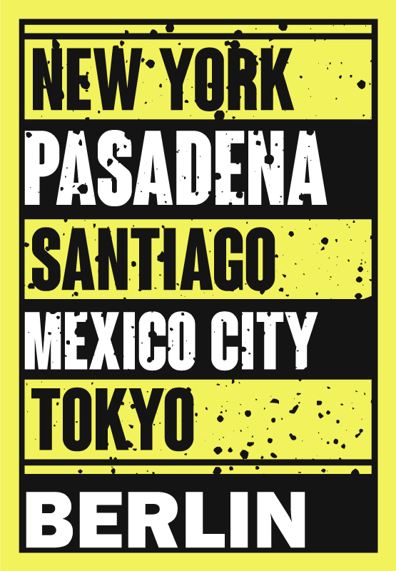 Vinylteppich Spruch Städtenamen - TenStickers