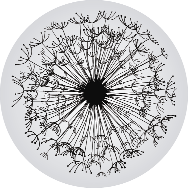 Vinyl Teppich Blumen löwenzahn-silhouette - TenStickers