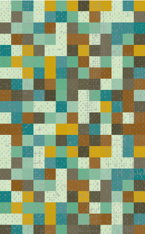 Vinylteppich  Wohnzimmer regelmäßige quadrate - TenStickers