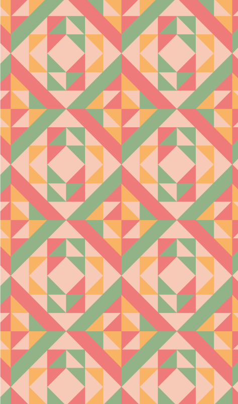 Vinyl Teppich geometrisch geometrisch gemustertes ensemble - TenStickers