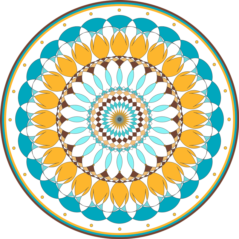 Vinyl Teppich Mandala mandala konzentrische kreise - TenStickers