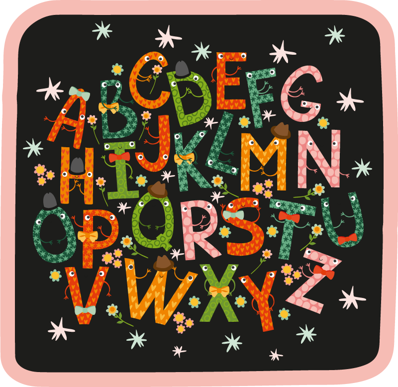 Vinyl Teppich Alphabet alphabet-verzauberung - TenStickers