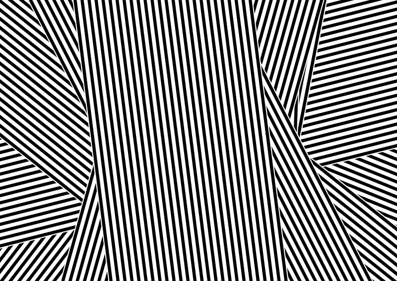 Vinylteppich gestreift Schwarz-weiß gestreifter Vinyl Teppich - TenStickers