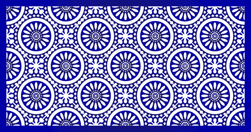 Vinyl Teppich Mandala eingekreistes mandala-muster - TenStickers