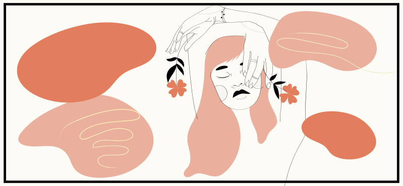 Vinyl Teppich minimalistisch abstrakte gesichtskunst - TenStickers