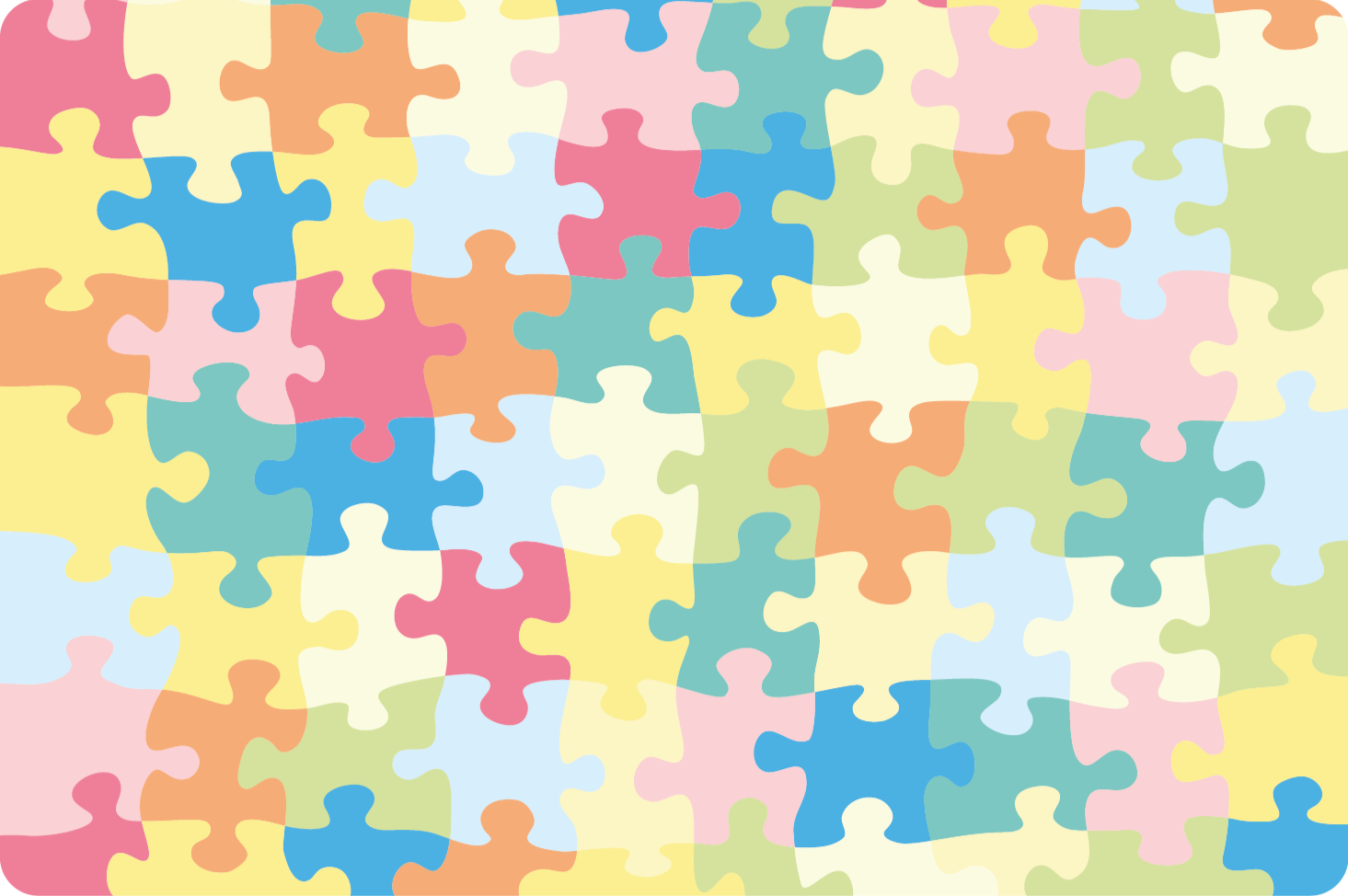 Vinylteppich kindlich Bunte puzzleteile - TenStickers