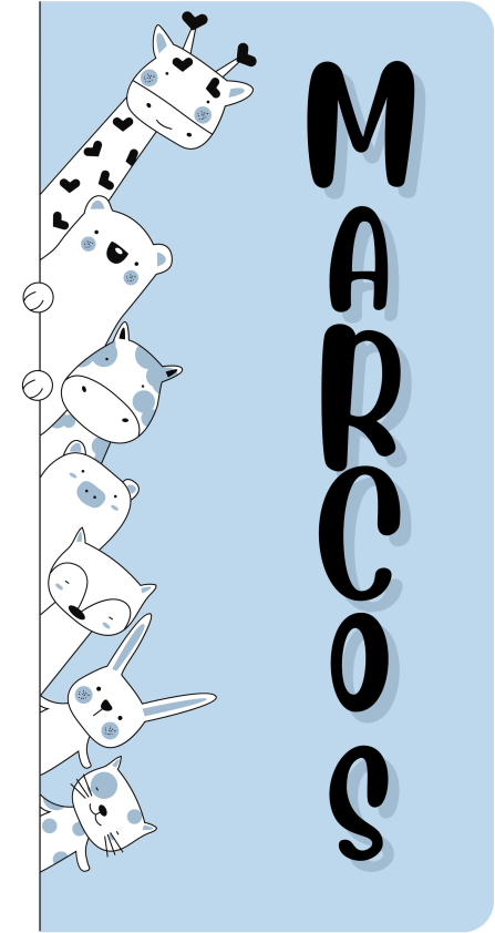 Vinyl Teppich mit Namen personalisierte viecher - TenStickers