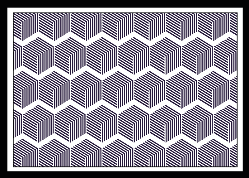 Vinyl Teppich geometrisch kubistischer kontrast - TenStickers