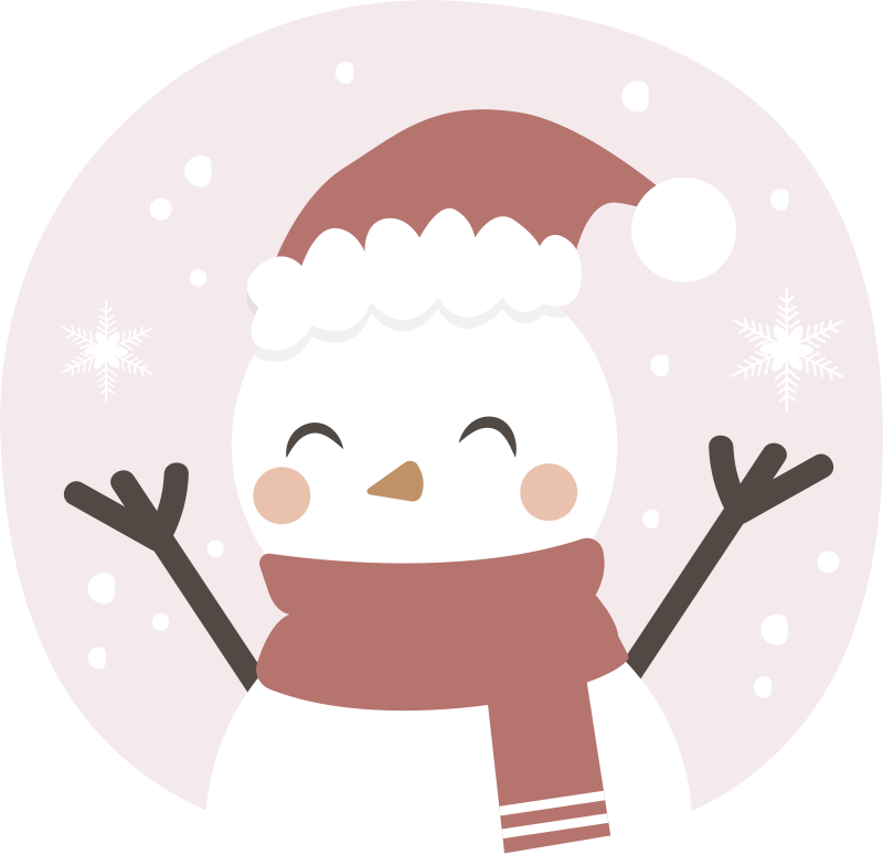 Vinyl Teppich Weihnachten fröhlicher schneemann - TenStickers