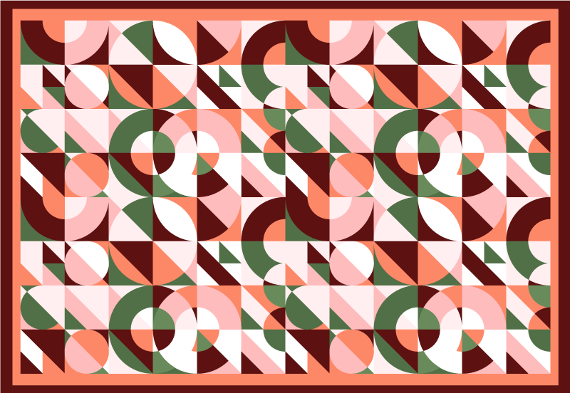 Vinyl Teppich geometrisch geometrisches mosaikmuster - TenStickers