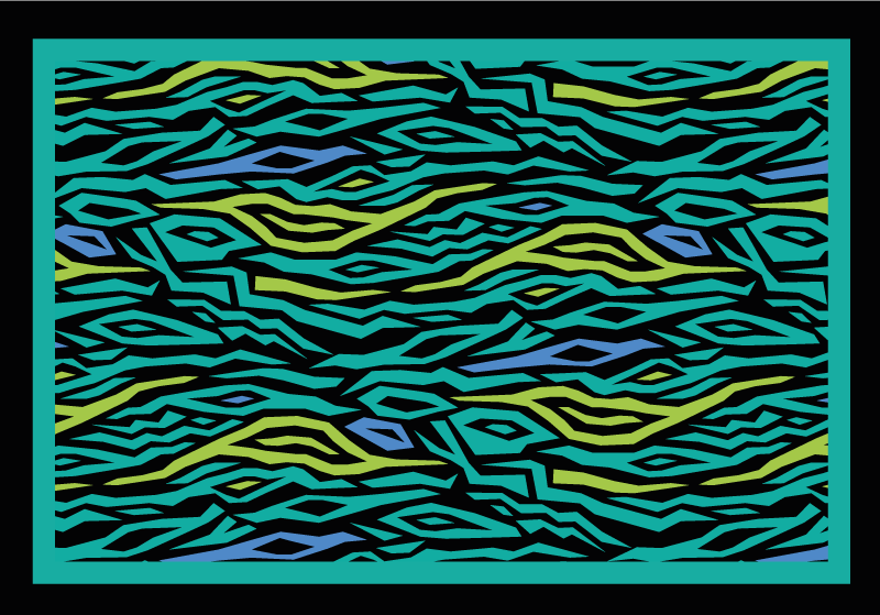 Vinylteppich Animal Print Neonblauer zebradruck - TenStickers