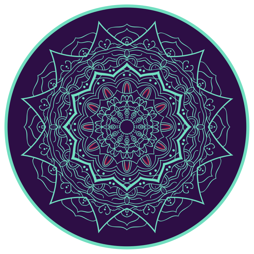 Vinyl Teppich Mandala mandala-kreis-design - TenStickers