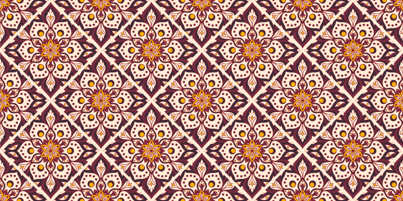 Vinylteppich Mosaik mosaik-mandala-muster - TenStickers