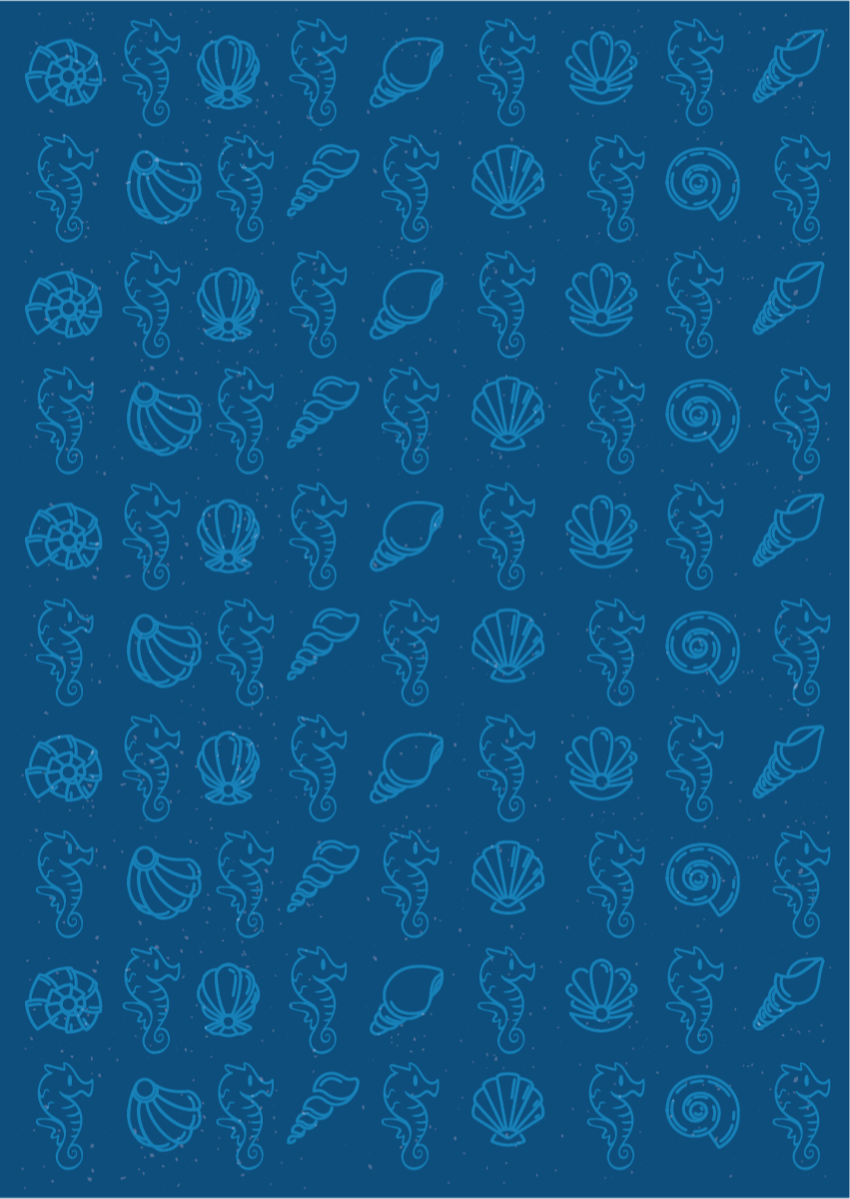 Vinyl Teppich Tiere abbildung mit meeresmotiven - TenStickers