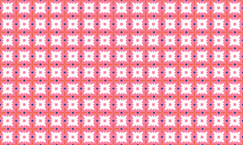 Vinylteppich Mosaik Bunte blumenfliesen - TenStickers