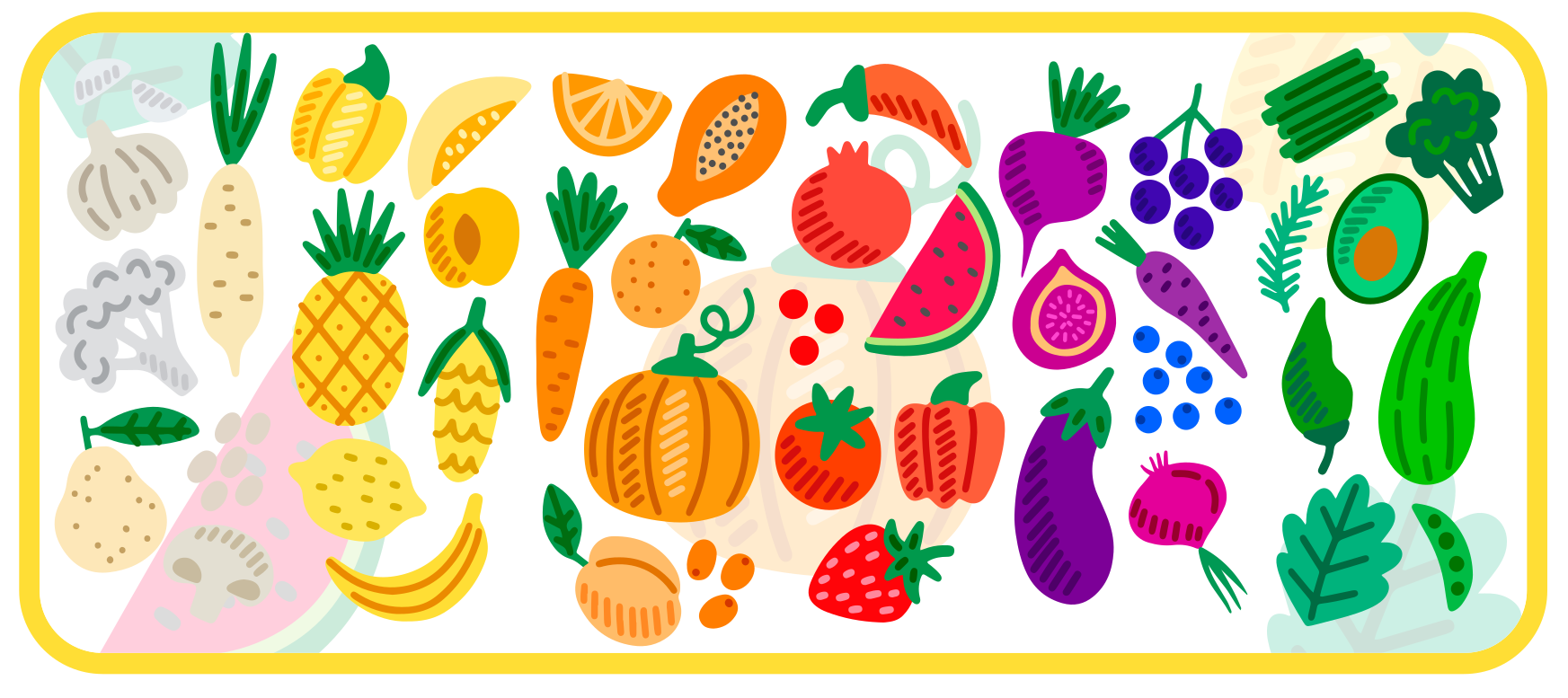 Vinyl Teppich Blumen buntes fruchtmuster - TenStickers