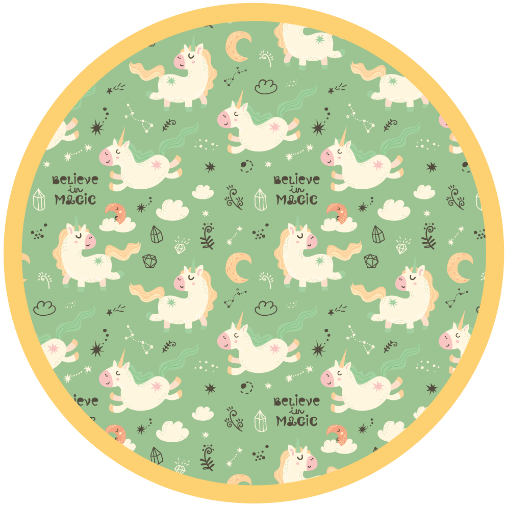 Vinyl Teppich Kinder magische einhörner - TenStickers