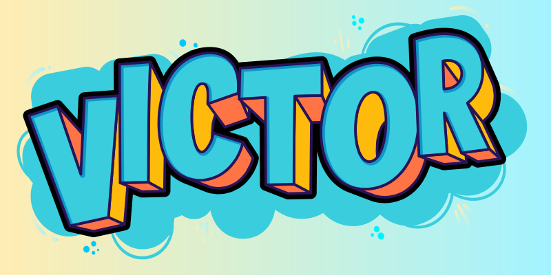 Vinylteppich mit Name 3D anpassbarer name - TenStickers