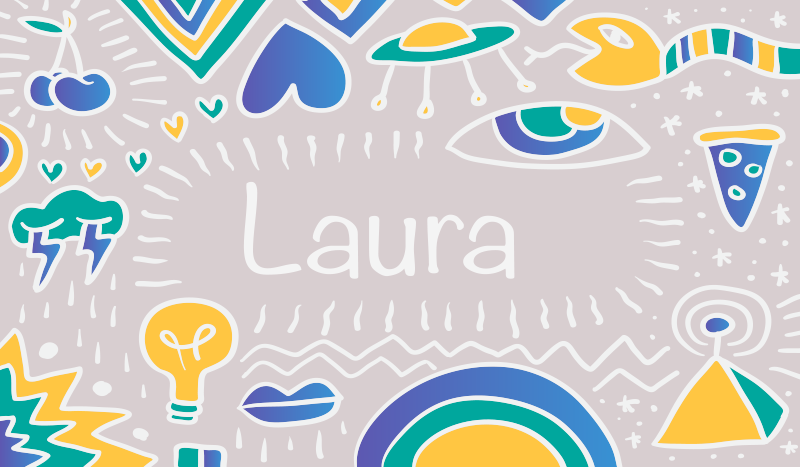 Vinyl Teppich mit Namen personalisierte verspielte matte - TenStickers