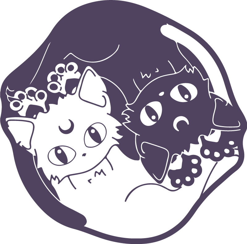 Vinyl Teppich Kinder verspieltes katzenduo - TenStickers