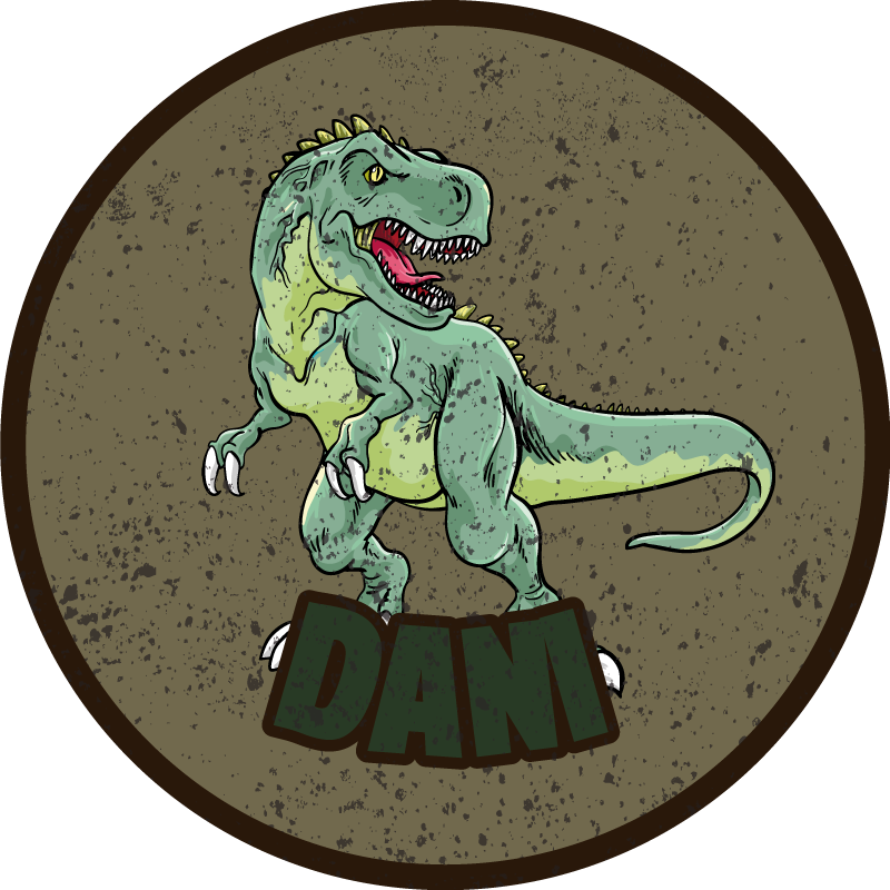 Vinylteppich mit Name Tirannosaurus rex - TenStickers