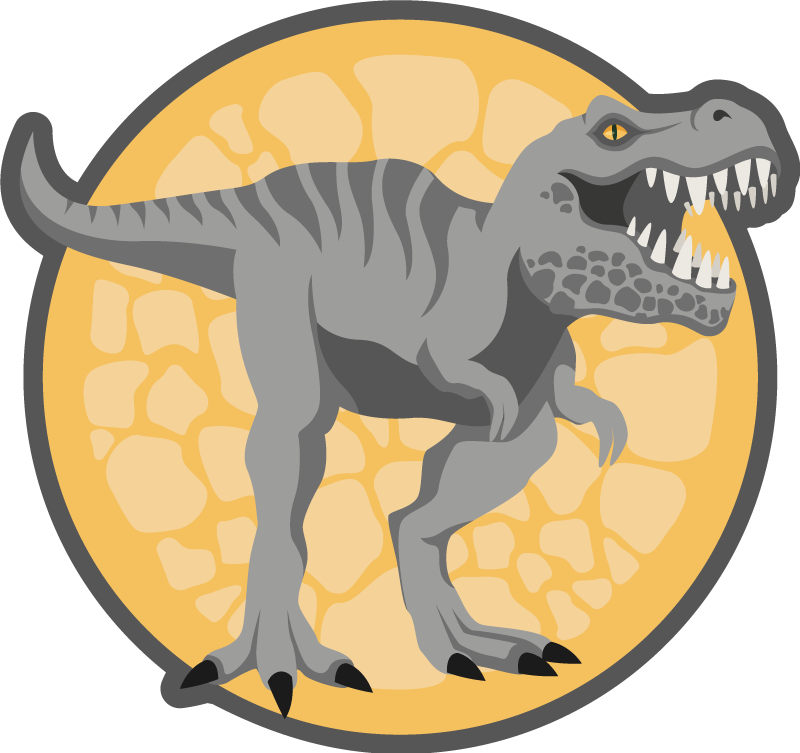 Vinyl Teppich Kinderzimmer dinosaurier-runddesign - TenStickers