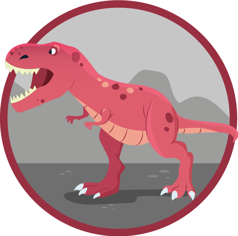 Vinylteppich kindlich T-rex illustration für kinder brüllen - TenStickers