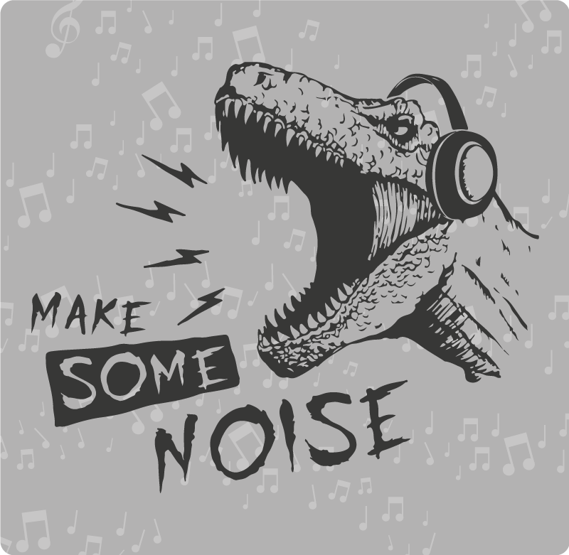 Vinyl Teppich kindlich dynamischer dinosauriersound - TenStickers