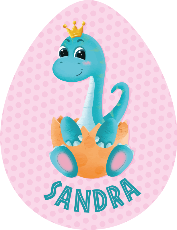 Vinyl teppich mit namen dinosaurier grafik - TenStickers