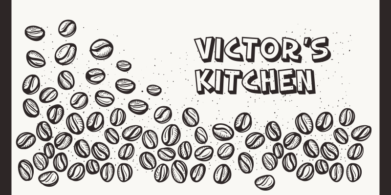 Vinyl Teppich mit Namen personalisierte kaffeebohnen - TenStickers