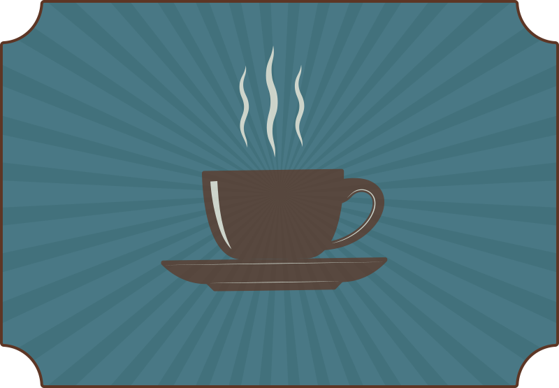 Vinylteppich modern Blauer Hintergrund der espressokaffeetasse - TenStickers