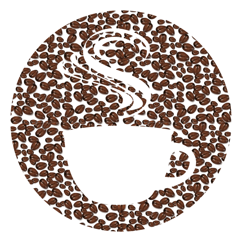 Vinylteppich modern Cu kaffee mit kaffeebohnen - TenStickers