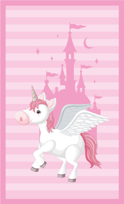 Vinyl Teppich Kinder einhorn-schloss-bilder - TenStickers