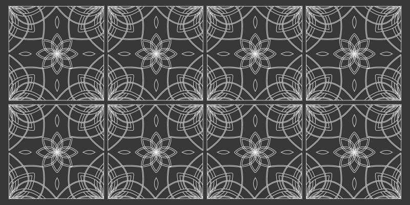 Vinyl Teppich Blumen blumenumriss - TenStickers