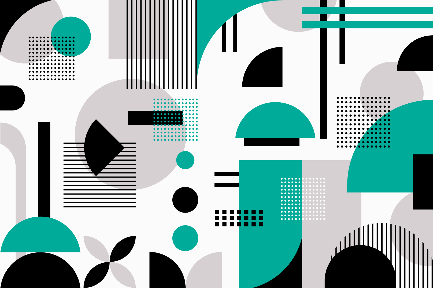 Vinyl Teppich modern türkisfarbene geometrische formen - TenStickers