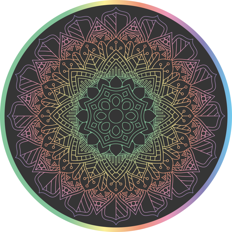 Vinyl Teppich Mandala mandala-meditation - TenStickers
