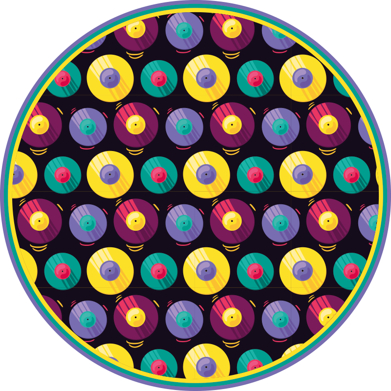 Vinyl Teppich Spiele retro-discs-komposition - TenStickers