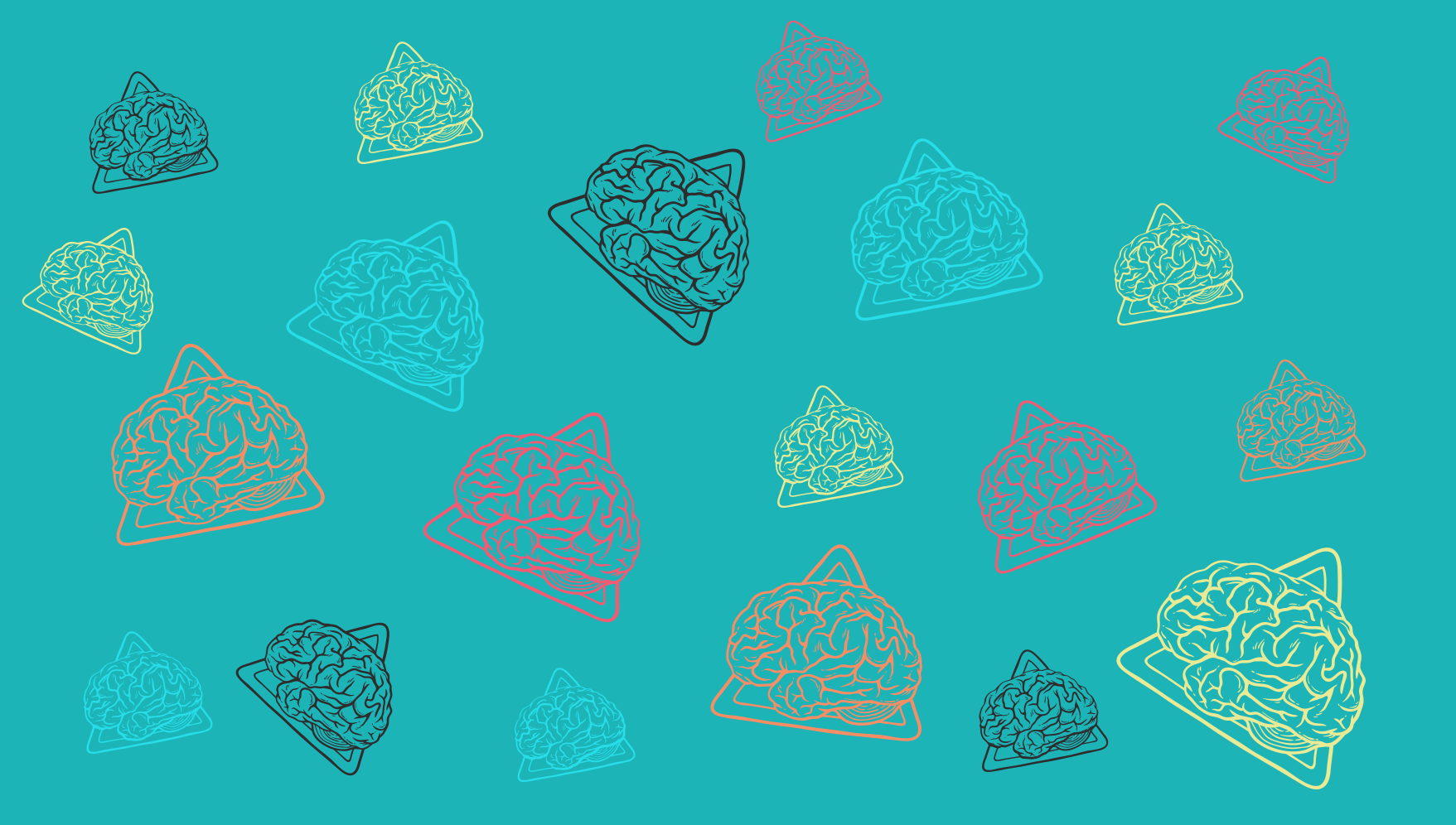 Vinylteppich modern Cartoon gehirnmuster - TenStickers