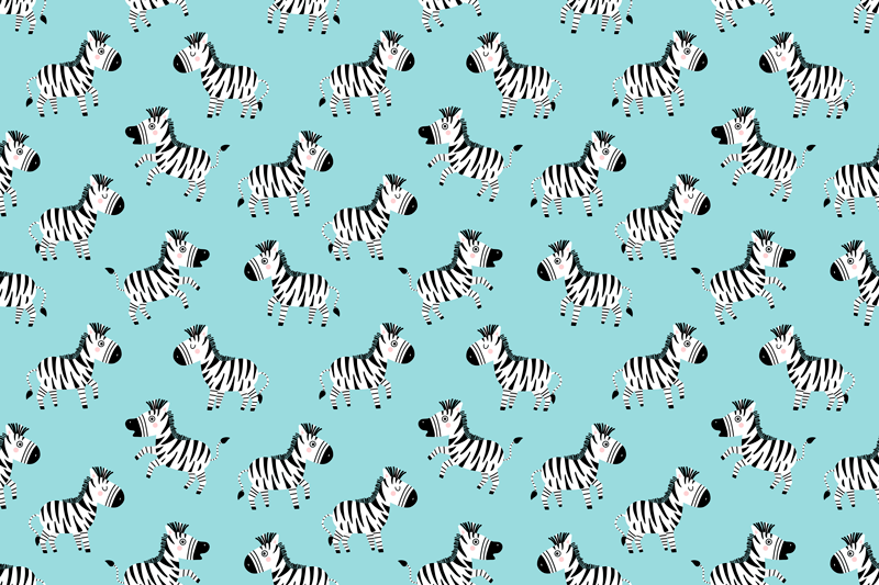 Vinyl Teppich Kinder cartoon-zebras - TenStickers