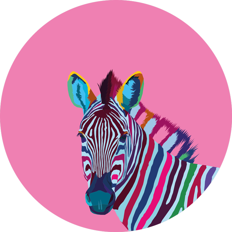 Vinylteppich Zebra Zebra pop art - TenStickers