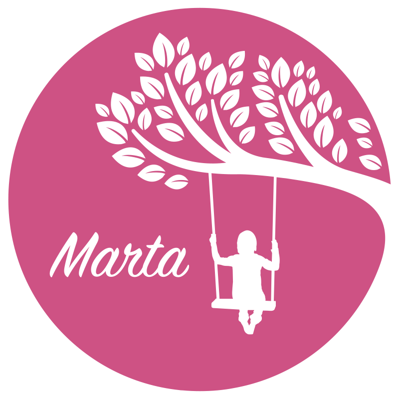 Vinyl Teppich mit Namen personalisierte schaukel - TenStickers