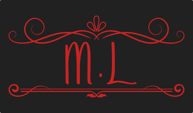 Vinylteppich Schwarzer und roter designname - TenStickers