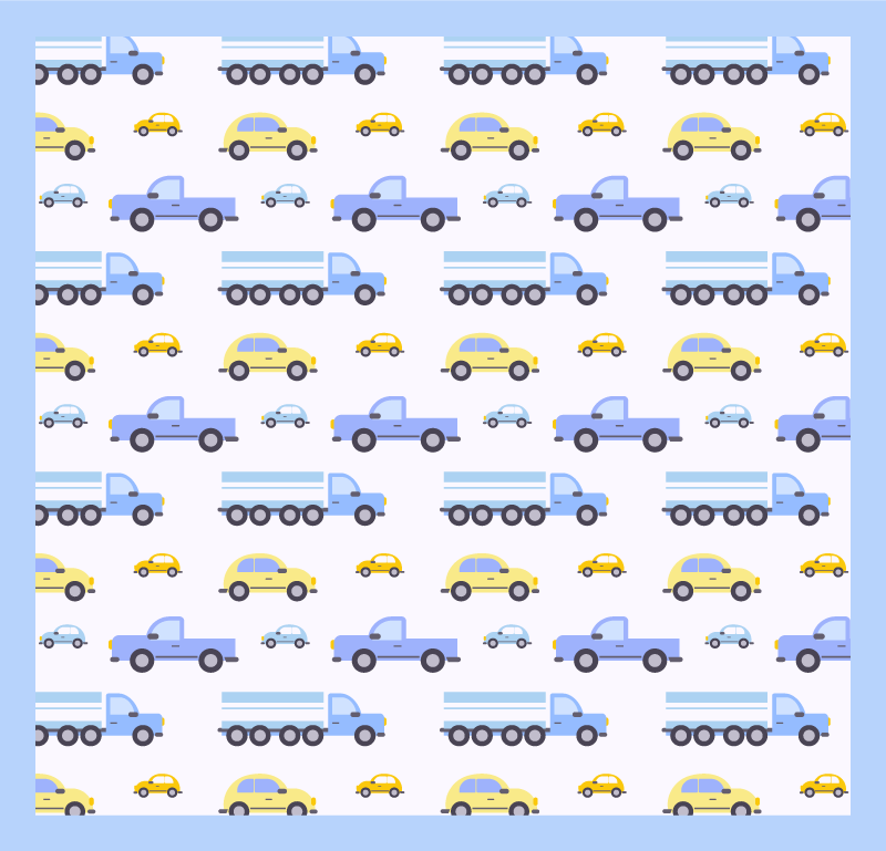 Vinyl Teppich Kinder spielerisches verkehrsthema - TenStickers