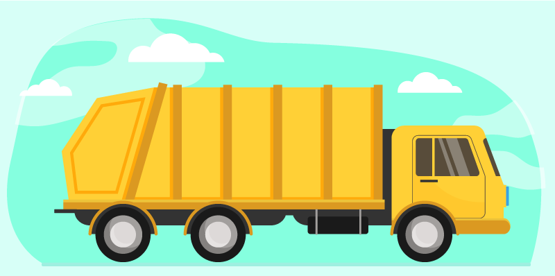 Vinyl Teppich kindlich cartoon-muldenkipper - TenStickers