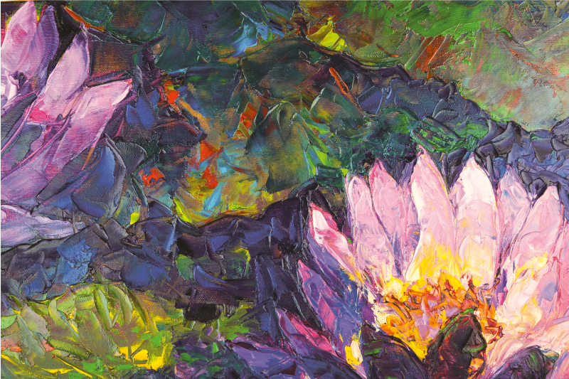 Vinylteppich Blumen Lotus rechteckige szenen - TenStickers