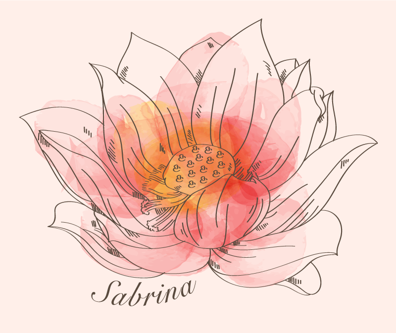 Vinyl Teppich mit Namen anpassbarer lotus - TenStickers