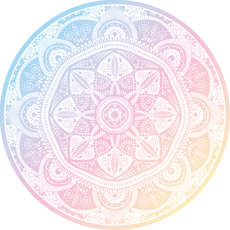 Vinyl Teppich Mandala farbverlauf-mandala - TenStickers